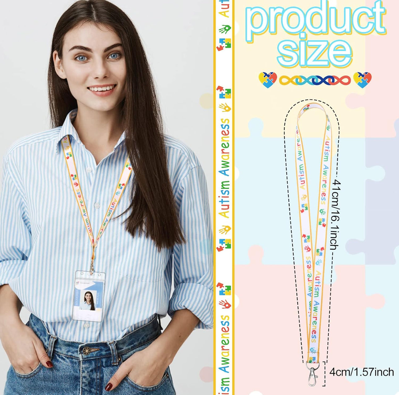 Lanyard Amarillo con targeta de info