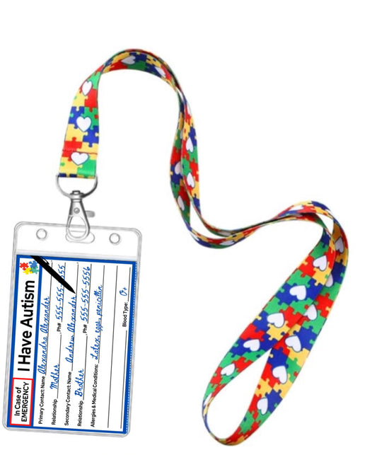 Lanyard Rompecabezas con targeta de info